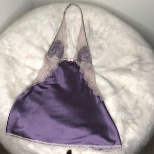 VS Sexy Halter Lace & Satin Teddy